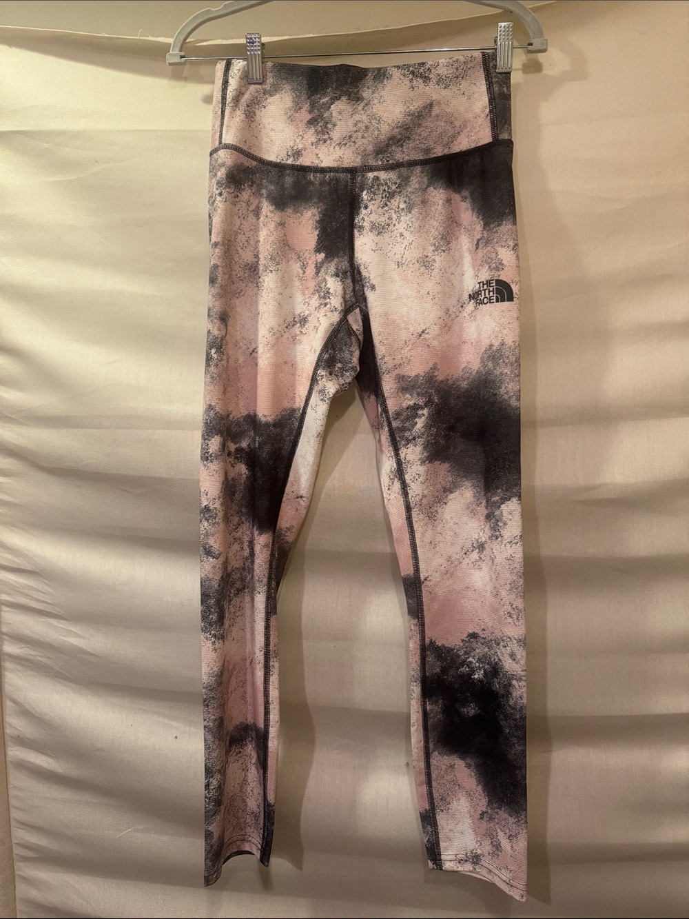 The North Face Pink and Black Cloud Print Leggings